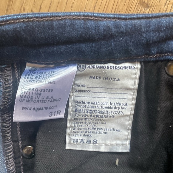 AG (Adriano Goldschmied) The Prima Jeans sz31R Mid-rise Cigarette - Picture 9 of 10